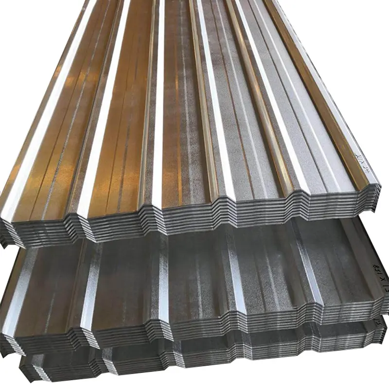 Placa de aço corrugado galvanizado revestida de cor para telhado de chapa de aço corrugado de zinco de baixo preço