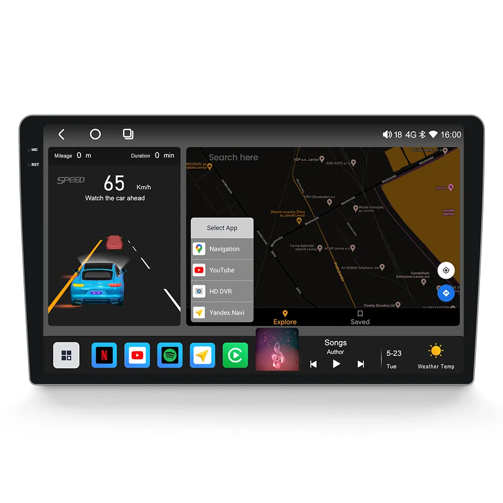 Radio con GPS para coche, reproductor con Android 12, 2K, pantalla QLED, vídeo, 2Din, universal, control por voz, cámara 360, M6 PRO