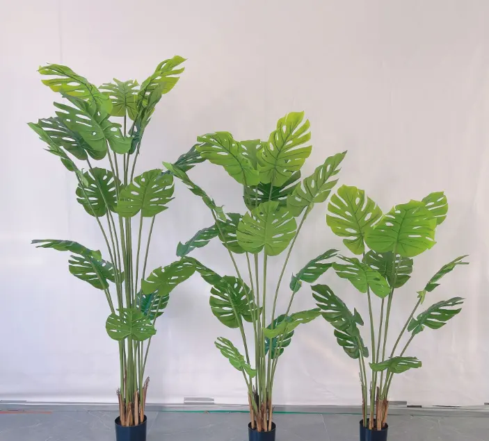 סגנון כללי צמחים מלאכותיים דקורטיביים בונסאי מלאכותי מונסטרה עץ צמח עץ מלאכותי
