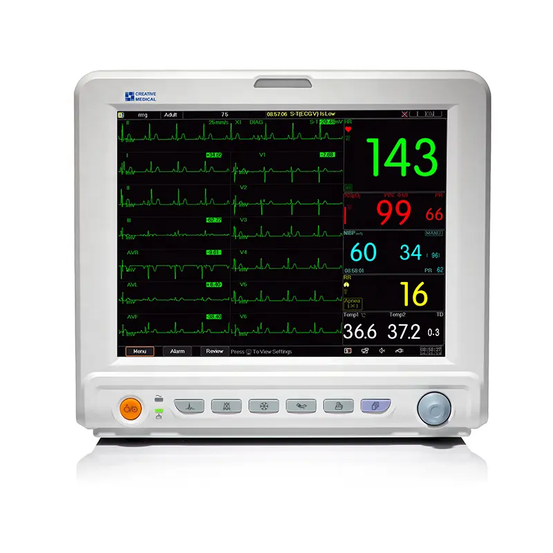 12.1 Inci Harga Kompetitif Peralatan Rumah Sakit Mesin Monitor Pasien Monitor Tanda Vital untuk Ruang Operasi dan ICU
