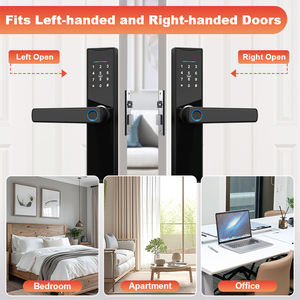 Akıllı erişim konut anahtarsız yatak odası dijital parmak izi giriş kapı kilidi ile elektronik dış kapı kilidi biyometrik kilit - Product Image 6