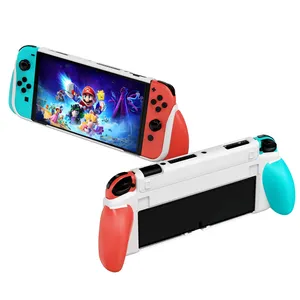 El kavrama sert kabuk Nintendo anahtarı için uygun OLED şeffaf kristal kavrama koruyucu kabuk, takılabilir taban - Product Image 1