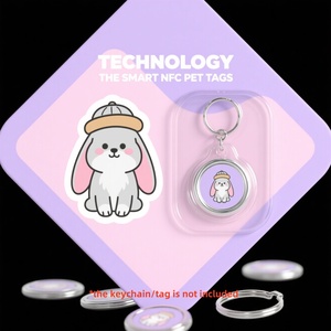 Tùy chỉnh NFC Keychain bao bì Pet ID Dog Cat thẻ vỉ lưu niệm quà Tặng Capsule thẻ vỏ sò - Product Image 3