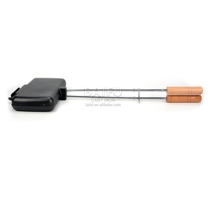 Cast Iron <strong>Pie</strong> Iron Jaffle Iron Campfire <strong>Pie</strong> Irons Sandwich Toaster with Detachable Handles Double Camping Mountain <strong>Pie</strong> Maker - Product Image 3