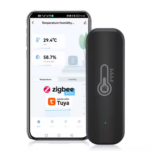 Tuya Zigbee датчик температуры и влажности термометр гигрометр измерения Zigbee 3,0 Поддержка Алекса Яндекс контроль Алиса - Product Image 1
