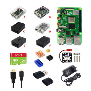Raspberry Pi 4 Modello B 2G/4G/8G RAM Scheda + lettore di Schede + Dissipatori di Calore + Ventola di raffreddamento + Video + Cavo di Alimentazione di Alimentazione per RPI 4B - Product Image 1