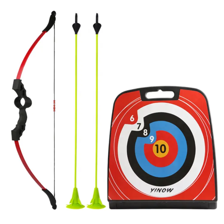 SPG Kids Recurve Bow And Sucker Arrow Set Archery Children Toy Outdoor Sports Game Portable Training Equipment With Target
