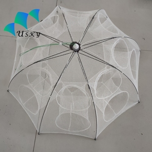 Hot Sale Regenschirm Form Fisch Garnelen Hummer Krabben Falle Käfig Falt funktion Fischernetz Käfig