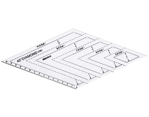 Thước Chần Bằng Nhựa Acrylic Bộ Dụng Cụ May Vá Thủ Công Thước Hình Thang Hình Kim Cương Hình Lục Giác Hình Tam Giác 45 Độ 60 Độ - Product Image 5