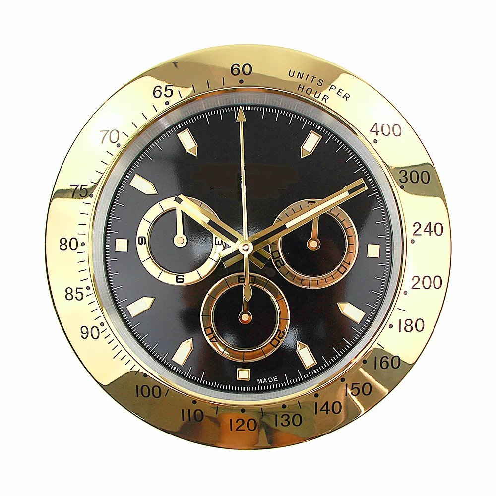 Reloj 3d europeo único, clásico, de metal, dorado, grande, retro, moderno, sencillo, para decoración del hogar, relojes de pared de lujo