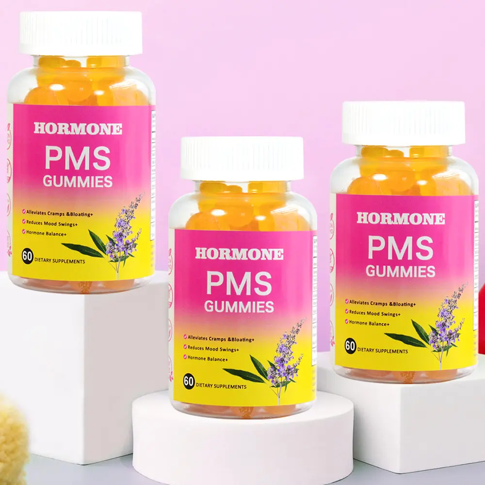 Private label Organic PMS Suporte Vitamina Cápsulas e Gomas menopausa produtos Hormone Balance
