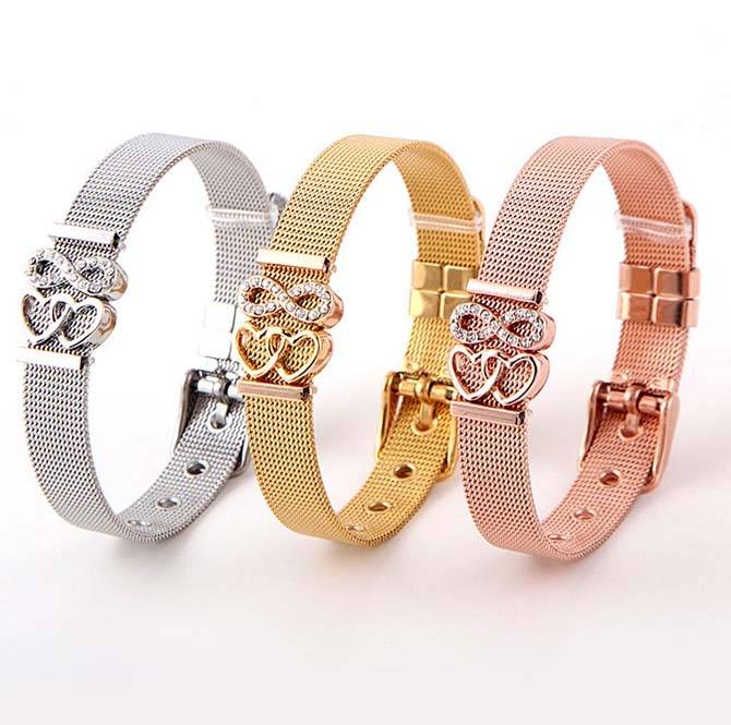 8mm stainless steel rose gold