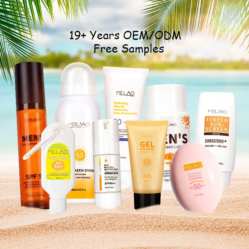 Pele Oleosa Protetor Solar Spf 50 Private Label Orgânico Skin Whitening Protetor Solar Loção Natural Impermeável Rosto Corpo Protetor Solar