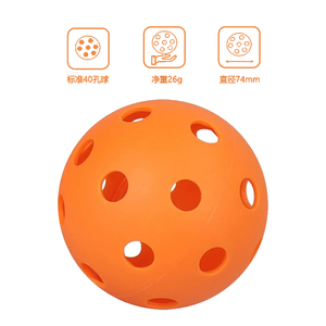 Bán buôn OEM tùy chỉnh pickleball đào tạo bóng quả bóng PE 40 lỗ 26g 74mm trong nhà/ngoài trời cạnh tranh đặc biệt pickleball - Product Image 3