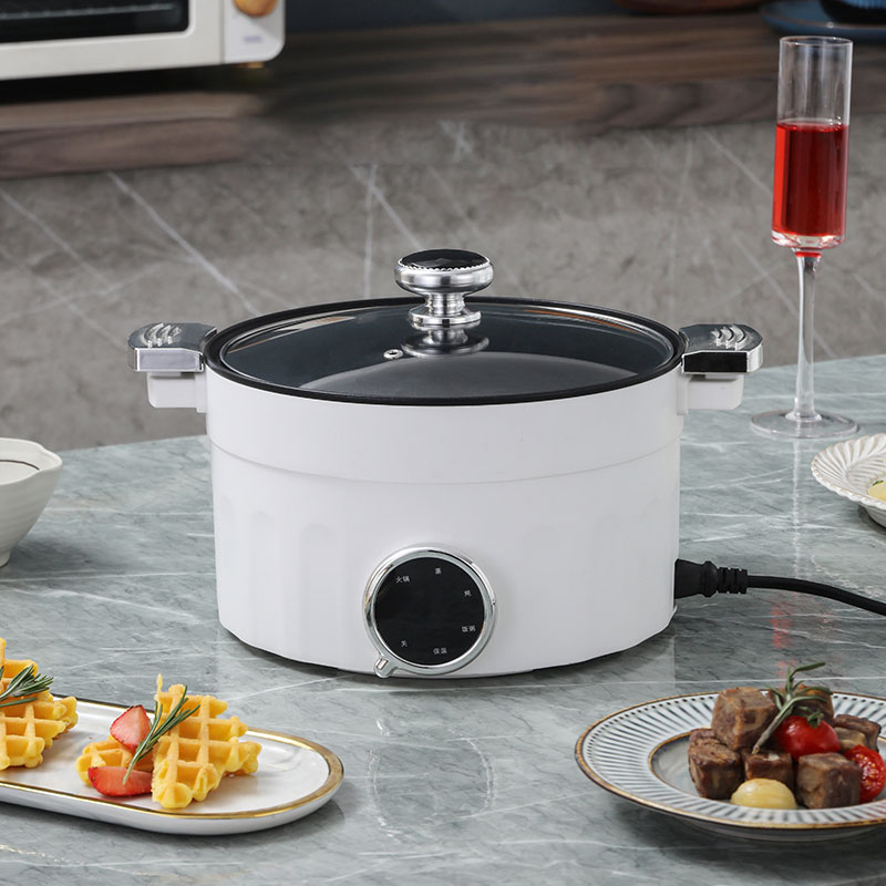 White/24cm electric cooking pot knob control
