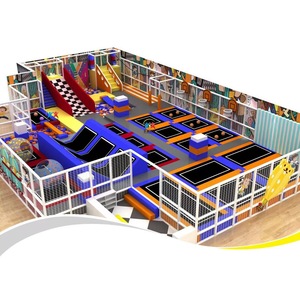 カスタマイズされた遊び場子供プレイセンター屋内ボールプールパークトランポリンビッグスライド機器屋内トランポリンパーク機器