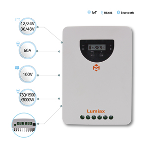Lumiax 12V 24V 60a Solar laderegler mppt Solar regler netz unabhängiges System MPPT mit Bluetooth RS485 - Product Image 5
