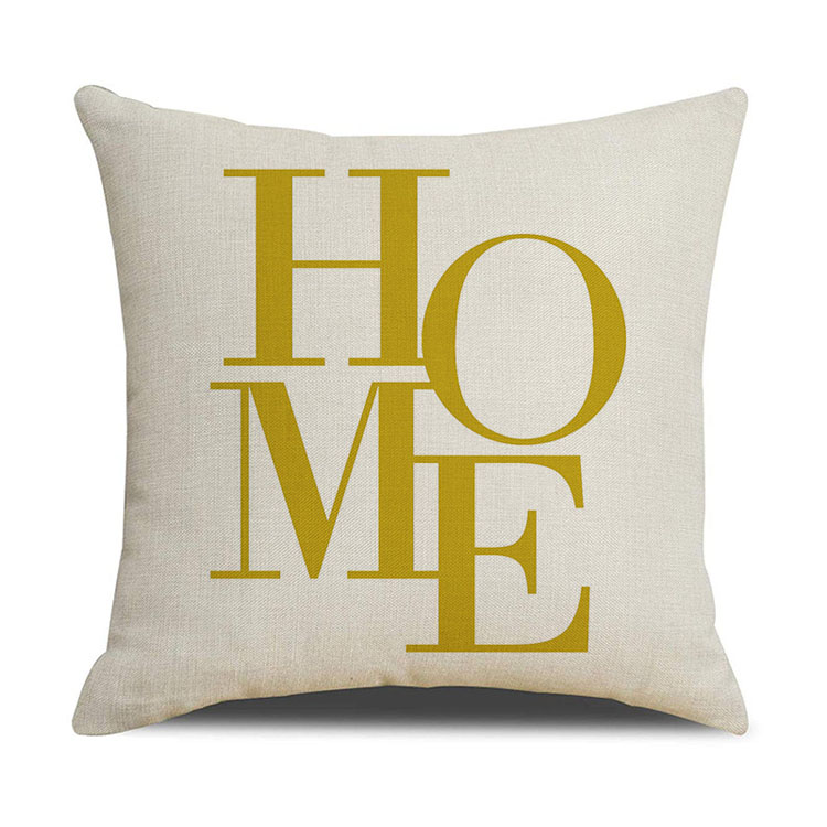 OEM Service Solid Color Custom Geometric Pattern Linen Pillow Cover Digital Printing Pillow Cushion Cover