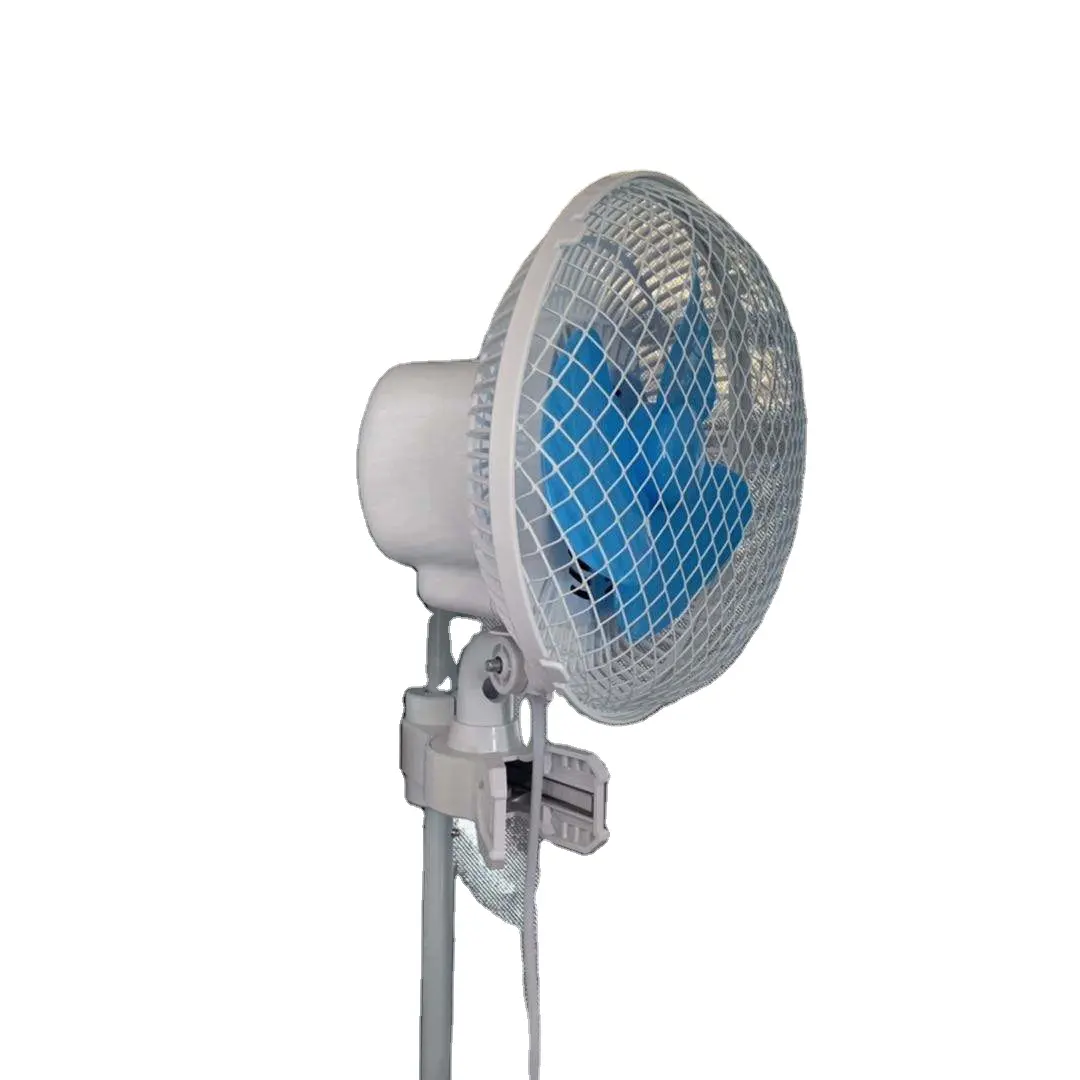 Mini ventilateur à clipser 220V pour salles de culture oscillant à 180 degrés avec cadre en PVC et support en fer pour serres de jardins hydroponiques