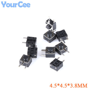 50 pezzi 4.5x4.5MM Mini tattile interruttore a pulsante Micro momentaneo interruttore tattile DIP lato 3pin 4.5x4.5x3.8MM PCB interruttore giocattolo - Product Image 2