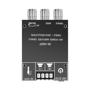 ชุดโมดูลเสียง100Wx2ที่รองรับบลูทูธแบบ ZK-1002T ชุดอุปกรณ์ปรับขยายเสียงช่อง2.0 HiFi บอร์ดซับวูฟเฟอร์เครื่องเสียงมัลติมีเดีย - Product Image 5