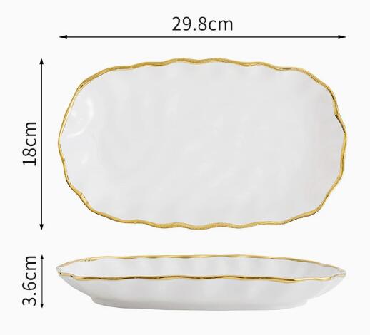 Assiette blanche de 12 pouces