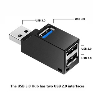USB集线器2.0适配器旋转高速u盘读取器分离器3端口USB 2.0适用于电脑笔记本电脑迷你配件 - Product Image 3