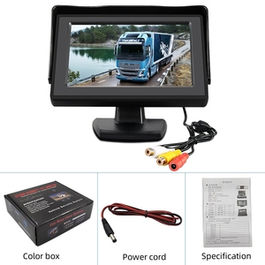Monitor de cámara trasera de coche de 4,3 pulgadas, cámara de marcha atrás LED con pantalla TFT LCD para estacionamiento de vehículos, fácil instalación - Product Image 4