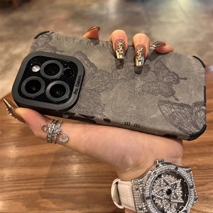 Çiçek gül kelebek Melard renk telefon iPhone için kılıf 15 14 12 11 13 Pro Max 7 8 artı yumuşak silikon moda geri kılıfları kapak