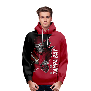 Bán Buôn Cho Các Đội Bóng Đá Đội Mũ Trùm Đầu Áo Thành Phố Skull Dài Tay Áo Bóng Bầu Dục Áo Thun Tinh Thần Đội Quà Tặng Người Đàn Ông Phụ Nữ 100% Polyester - Product Image 6