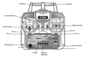 Flysky FS-i4X 2,4G 4ch RC контроллер передатчика с FS-A6 приемник для RC Самолет Вертолет quadcop режим 1 Режим 2