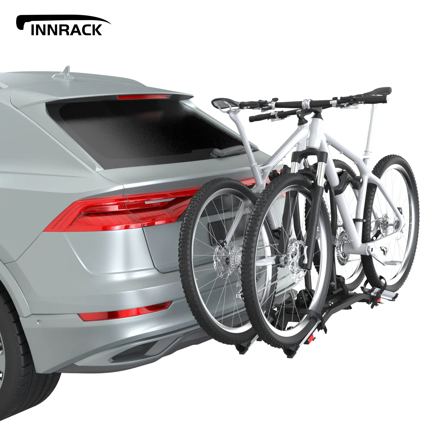 Fabricación OEM 2 bicicletas estante enganche trasero montado 2 bicicletas Ciclo del coche E-Bike Carrier Rack para Fat Tire