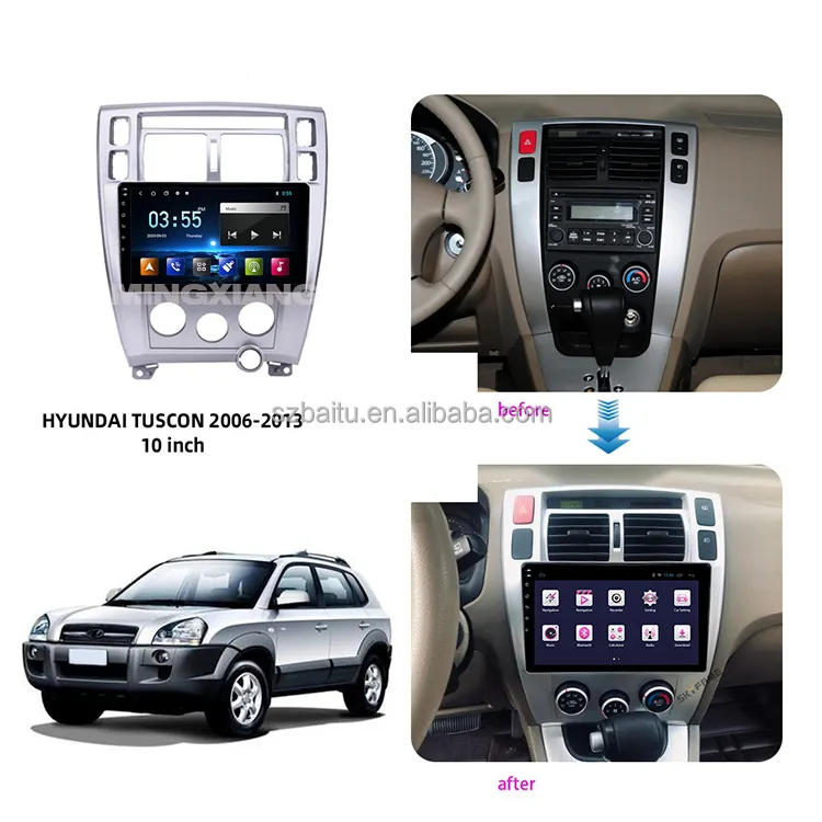 Mingxiang 10.1 Inch Màn Hình Cho HYUNDAI TUSCON 2006-2013 Android 10.0 Hệ Thống GPS Navigator Đài Phát Thanh Stereo Wifi Android Navigation