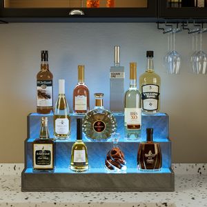 DB 24英寸发光二极管照明酒瓶展示架DIY照明墙壁和酒吧展示架，带遥控器3种产品 - Product Image 4