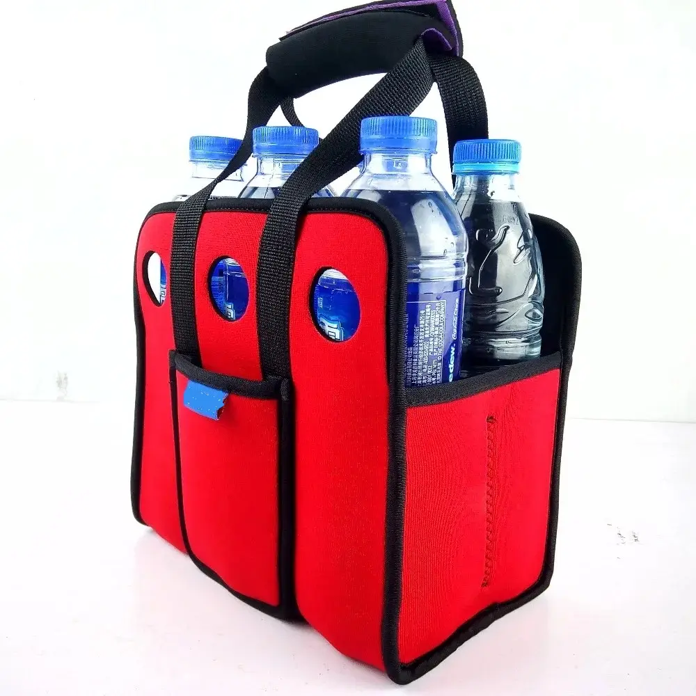 Conjunto de mochilas para piquenique e cerveja, 6 latas, caixa de vinho, garrafa de casamento, utensílios de mesa PP para uso ao ar livre, bar e almoço