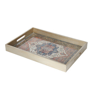 Bán Buôn Sang Trọng Gothic Trang Trí Nội Thất Khách Sạn Trà <span class=keywords><strong>Walmart</strong></span> Trái Cây Bằng Gỗ Khay Ăn Sáng - Product Image 1