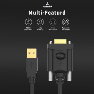 OEM Custom <strong>USB</strong> 2.0 to <strong>Serial</strong> DB9 RS232 FTDI Chip Adapter Converter Cable for Computer, Digital Camera, Scanner, Etc - Product Image 3