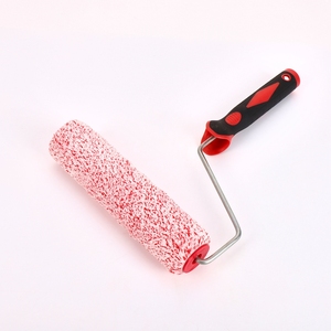 9インチ4リブリムーバブルレッドドットローラーカバーレッドラバーハンドルペイントローラーブラシ - Product Image 3