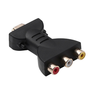 新款高品质镀金高清至3 RGB RCA视频音频适配器影音组件转换器高清多媒体适配器 - Product Image 1