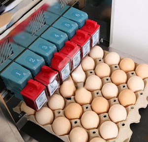 HiTek <strong>Image</strong> Poultry Eggs Inkjet Printer Full Tray Red Inkjet Printer Conveyor Line Automatic Egg <strong>Coding</strong> Machine <strong>Ink</strong> Cartridges - Product Image 2