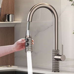 Vòi nước nhà bếp với kéo xuống phun chải thép không gỉ duy nhất xử lý Vòi Nước Nhà Bếp Nhiều chế độ chuyển đổi nước nóng lạnh - Product Image 1