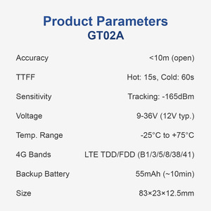 Rastreador GPS 4G LTE en tiempo real para automóviles LBS/GSM Posicionamiento Tarjeta SD Almacenamiento DE DATOS Compatible con PC IOS Android Apps - Product Image 2