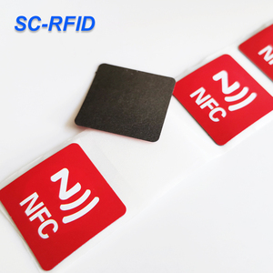 13.56MHz CMYKロール印刷アクセス制御RFIDラベルステッカータグ25mm Dia PET 213/215/216ウェットインレイ213アクセス用透明 - Product Image 4