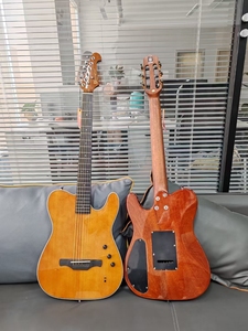 K8-K9 Stierkämpfer 38 Zoll 6 Stahlsaiten Ahorn hals Silent Folk Klassischer Hochglanz mit Chrous Delay Effekt E-Gitarre