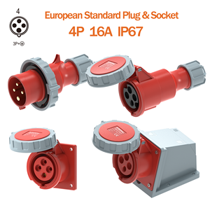 KRIPAL 6H <strong>16a</strong> Male <strong>Plug</strong> IP67 Waterproof Connector AC 2P+E <strong>3P</strong> 4Pin 230V 400V Industrial <strong>Plug</strong> and Socket with European Standard - Product Image 5