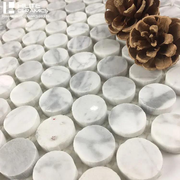 HILITE Foshan आयात 3d वॉटरजेट प्राकृतिक पत्थर मोज़ेक दौर मंजिल और बाथरूम की दीवार पृष्ठभूमि के लिए टाइल्स 300*300mm सबसे अच्छा गुणवत्ता
