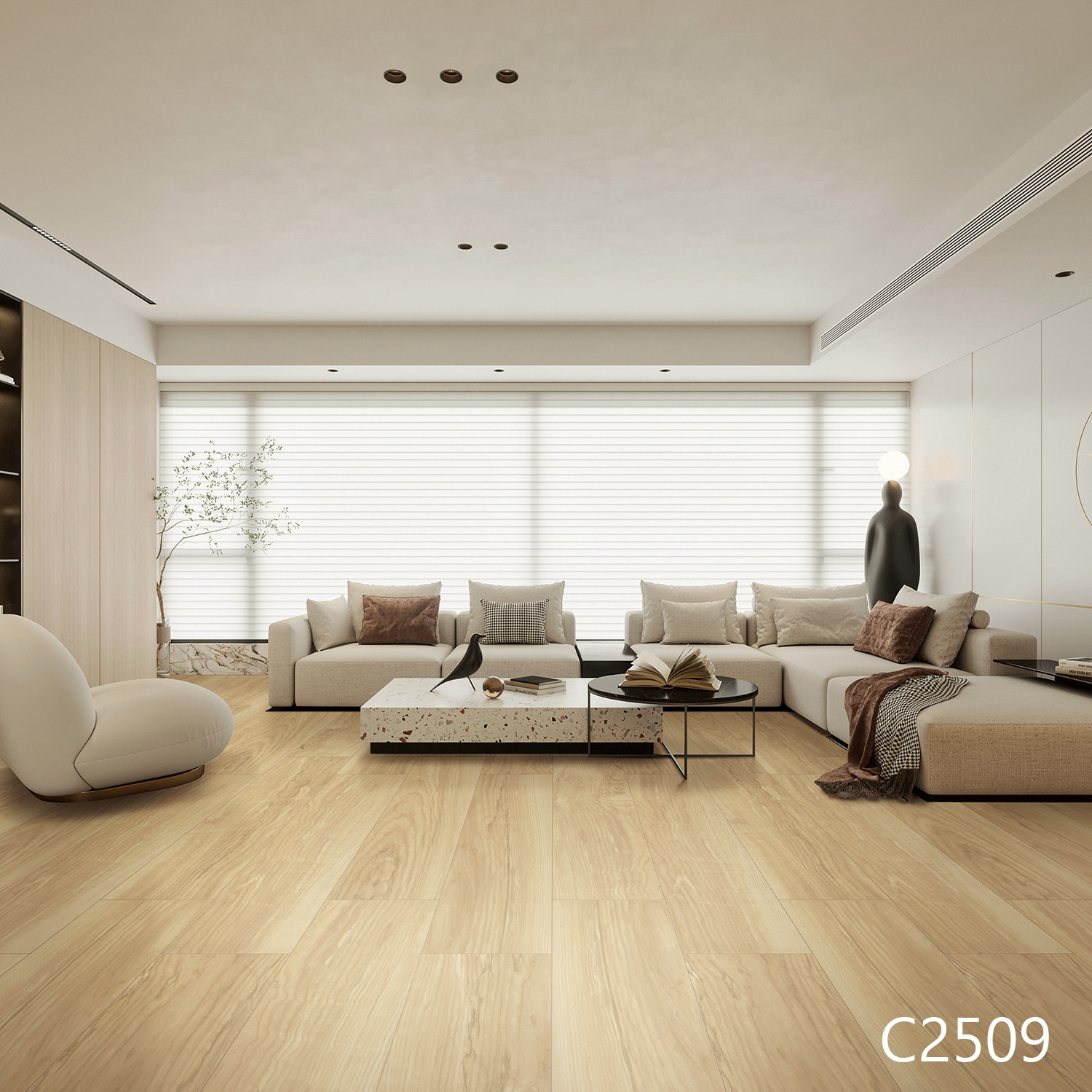 C2509 - Carreau de sol Chêne Jaune