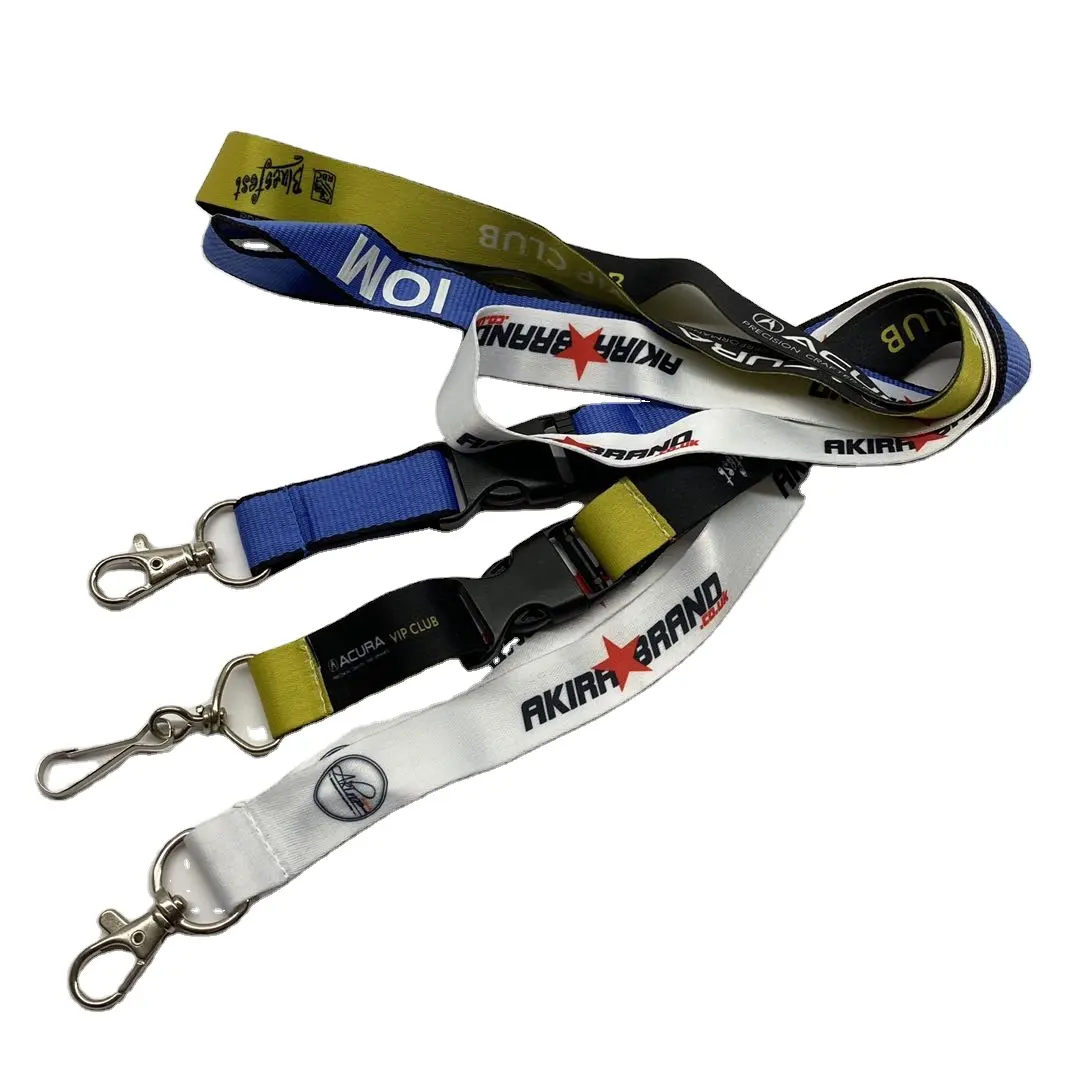 Großhandelshersteller personalisiertes Nackenwerkzeug Druck Polyester Sublimation individuelle günstige Lanyards als Geschenk