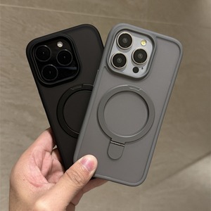 פרוסטד מט שקוף שקוף טלפונים ניידים מכסה עבור iPhone 11/11 במקרה חסין shockpro max עם מחזיק kickstסטנד מגנטי בלתי נראה - Product Image 4