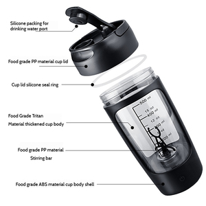 Factory Custom Electric Shaker Cup Protein Gym Sport Shaker Bottle <strong>Mixer</strong> Electric Protein Shaker Bottle BPA <strong>Free</strong> Tritan - Product Image 5